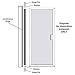 Gordon Glass® Plastic Hinge Sleeve ONLY (NO Continuous HINGE INCLUDED), 64