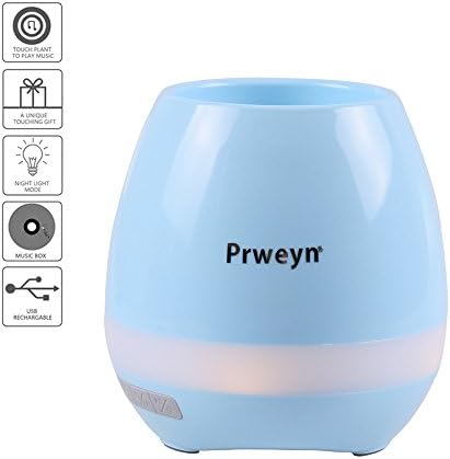 Bluetooth Speaker , Prweyn Flowerpot LED Night Light Colorful Smart Music Flowerpot Touch Plant Piano Music Playing Creative Wireless Stereo Speaker