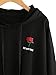 Floerns Women's Drop Shoulder Embroidery Long Sleeve Hooded Sweatshirt