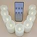 LAPROBING 9 Pcs Battery Operated LED Votive Tea Lights Candles Flameless Candles with Remote Control Extended Light Time Dimmable for Christmas Birthday Parties Weddings Decorations Christmas