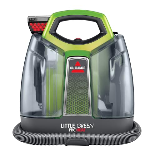 BISSELL LITTLE GREEN PROHEAT PORTABLE DEEP CLEANER/SPOT CLEANER AND CAR/AUTO DETAILER WITH SELF-CLEANING HYDRORINSE TOOL FOR CARPET AND UPHOLSTERY, 2513E