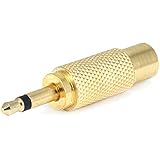 Monoprice Metal 3.5mm Mono Plug to RCA Jack Adaptor - Gold Plated