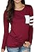 Honey GD Women Casual Slim Fit Patched Long Sleeve Blouses