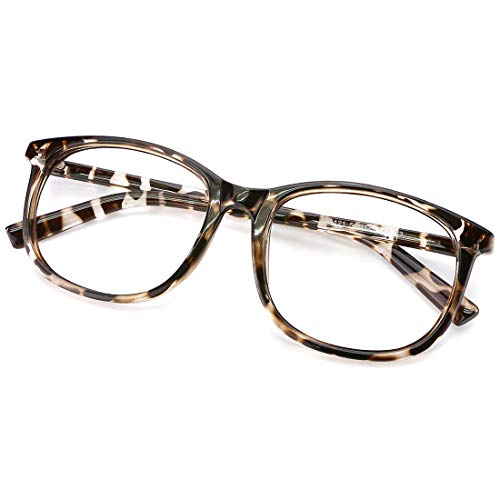 Slocyclub Unisex Oversized Eyeglasses Frame Non-prescription Glasses Round Clear Lens Eyeglasses
