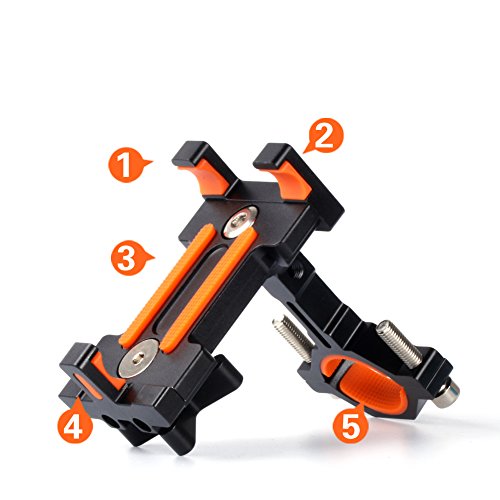 SpoLite Universal Premium Bike Phone Mount for Motorcycle - Bike Handlebars, Adjustable, Fits iPhone X, 8 | 8 Plus, 7 | 7 Plus, iPhone 6s | 6s Plus, Galaxy S7, S6, S5, Holds Phones Up To 3.94" Wide - Thumbnail 6