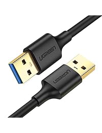 UGREEN - Cable USB 3.0 A a A Cable tipo A a macho para transferencia de datos, disco duro, gabinetes, impresoras, módems, cámaras