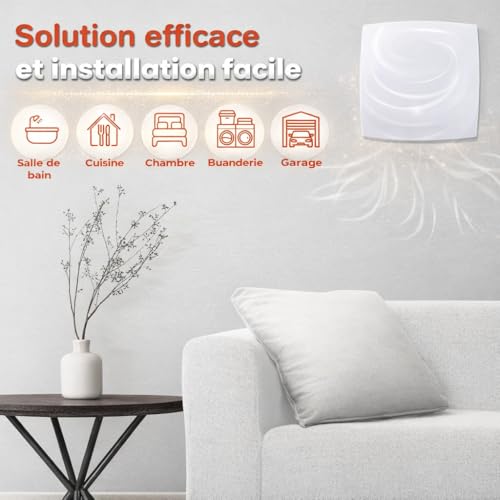 Soka home 100mm Adjustable Bathroom Air Extractor – Silent Automatic Humidity Sensor – 95 m³/h, Timer, CMV – Anti-Mould
