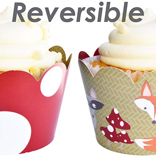 Woodland Animal Cupcake Wrappers 36 Forest Creatures Baby