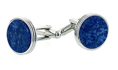 JJ Weston Sodalite Cufflinks. Made in the USA.