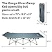 OSAGE RIVER Camping Cot for Adults - Folding Camping Cot - Portable Cots for Sleeping - Rated for 300 lbs, Gray