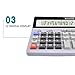 LOHOME Large 12-digit Electronic Calculator - Battery & Solar Powerd Standard Function Desktop Business Calculator with LCD Display Screen for Home & Office Use