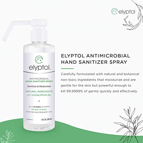 Elyptol Hand Sanitizer Spray (8oz) Natural and HospitalGrade with