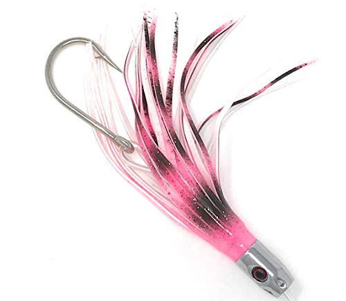 Trolling Fishing Lures Saltwater Tuna Offshore Game Fishing Lure Octopus Skirts trolling Lure mah-mahi Fishing trolling Lure (red, 5inch)