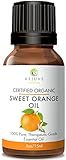 Certified Organic (USDA & ECOCERT) Sweet Orange Essential Oil by RejuveNaturals, 15 ml | Pure - Alcohol, Gluten & GMO Free | Natural Citrus Aromatherapy - Antifungal, Antibacterial, Stress Reliever