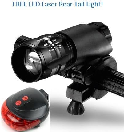 LED Bike Cycle Light - Front and Back Set by ApineTree - Made From Waterproof Aircraft Aluminum (FREE TAILLIGHT)