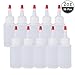 BENECREAT 20 Pack 2oz Plastic Squeeze Dispensing Bottles with Red Tip Caps - Good For Crafts, Art, Glue, Multi Purpose