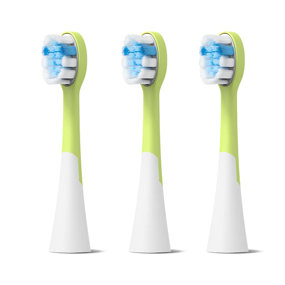 Photo 1 of ** ONLY 2 ** FUMEIKANG Kids Electric Toothbrush Heads Replacement Compatible with Philips Sonicare (Pack of 3) (Green, Medium)