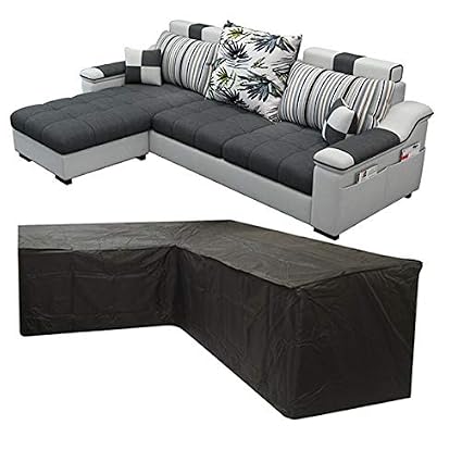 L Shaped Garden Furniture Covers 210d L Shaped Outdoor Sofa Cover L Shaped Patio Couch Cover Protective Cover For Corner Sofa With Durable Hem Cord Furniture Sets