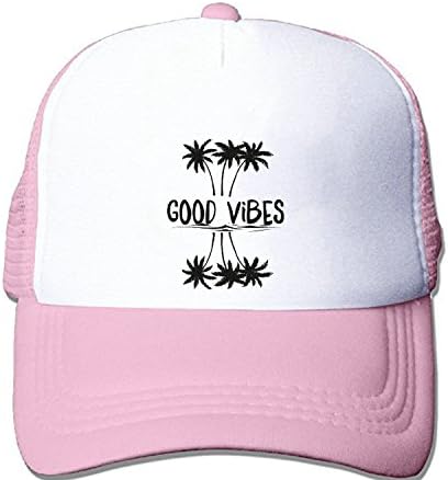 ZMvise Good Vibes Palm Tree Custom Baseball Cap Trucker Mesh Hat Beanie