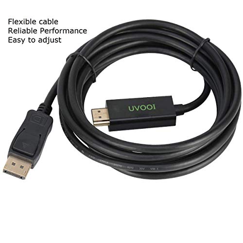 DisplayPort to HDMI HDTV Cable 3 feet, Display Port DP to HDMI Cable Male to Male Adapter 1080P Support Video and Audio - Gold-Plated - Thumbnail 3