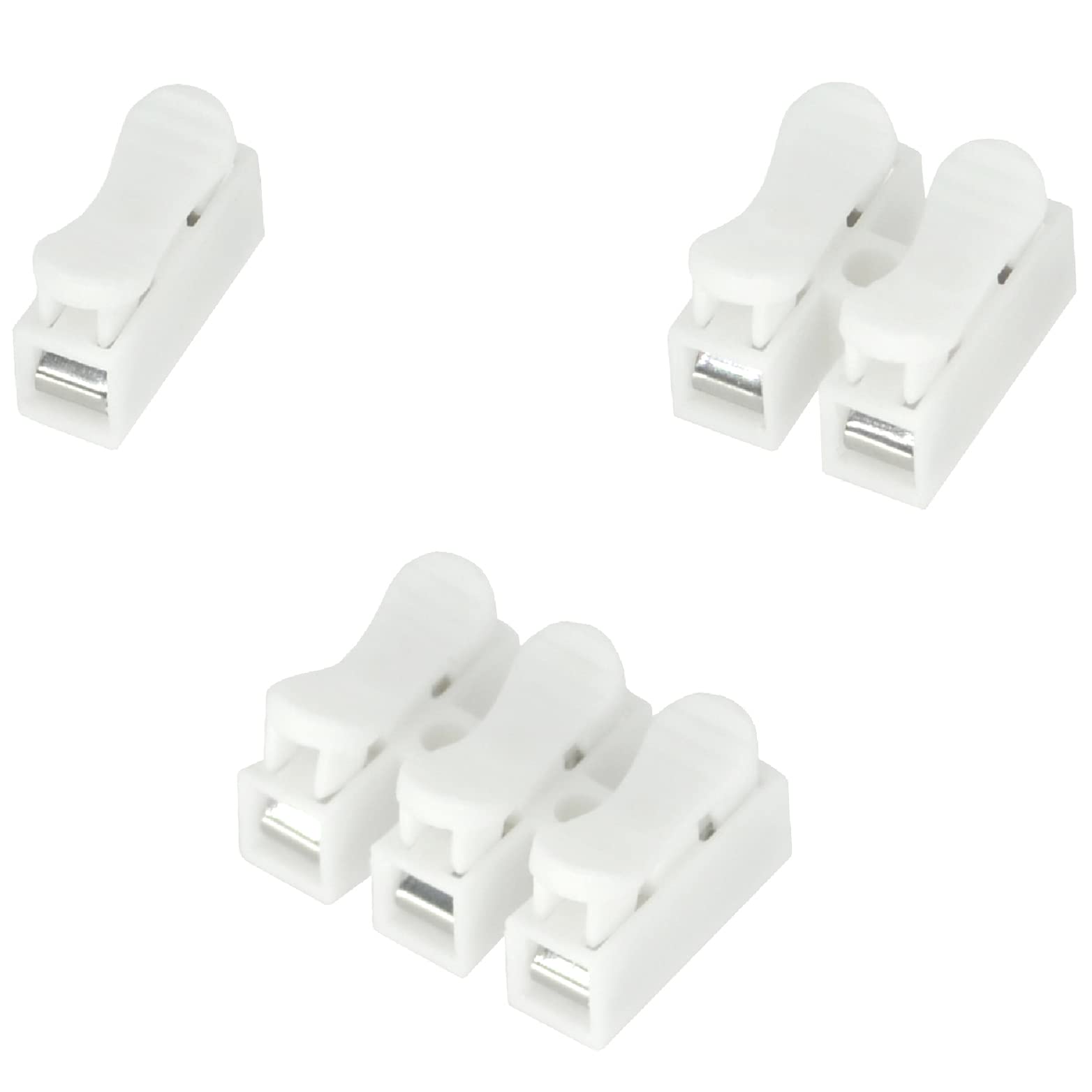 75 PCS CH1 CH2 CH3 Spring Clamp Wiring Terminals,Wire Connectors,Quick Pin Push Cable Connectors