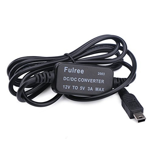 DROK DC/DC 8-20V 12V to 5V/3A Power Buck Converter Step-Down Voltage Transformer Module with 5 Pin Mini USB Connectors Adapter