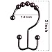 Utopia Bedding Double Glide Roller Shower Curtain Hooks, Double Sided Rings, Rust Proof Shower Curtain Hooks, Bronze