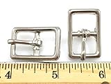 Center BAR Buckle Buckles 1/2" Nickel Finish 25