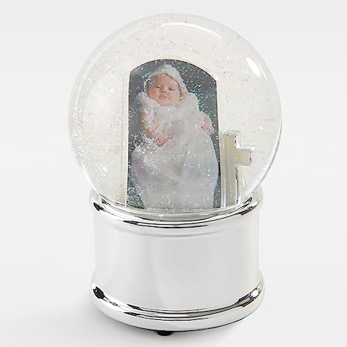 THINGS REMEMBERED Engraved Bless This New Baby Photo Musical Snow Globe