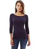 PattyBoutik Women's Boat Neck Raglan 3/4 Sleeve Blouse