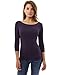 PattyBoutik Women's Boat Neck Raglan 3/4 Sleeve Blouse