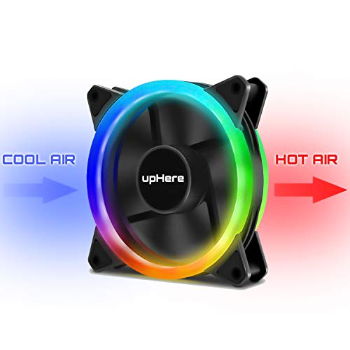 upHere-120mm-Colorido-LED-Ventilador-de-PC-Ventilador-para-Ordenador-Silencioso-Paquete-de-3F03CF