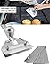LRui Grill Scraper Heavy Duty Griddle Scraper Set with 5 Replacement Blades Flat Top Grill Accessories Griddle Cleaning Kit,for Outdoor Grill Cleaning