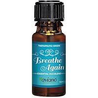 #1 Breathe Again Essential Oils Blend for Sinus Relief - Supports Allergies, Cold & Congestion Relief - 100% Pure & Therapeutic Grade by Aviano Botanicals