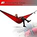 [Premium Double Hammock & Strap Bundle] Serac Sequoia XL Wide Camping Hammock with Ultralight Ripstop Nylon and Quick-Hang Suspension System - for The Backpack, Travel & Camping (Ember Ash/Red)