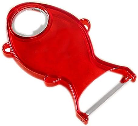 Golden Lank Plastic Fish Scale Scraping Creative Remover Scaler Brush Cleaner Peeler (Red)