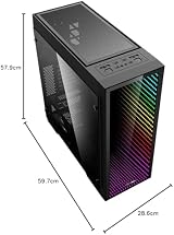 GameMax Abyss ARGB E-ATX PC Gaming Case Black Tempered Glass Infinity Mirror view 17