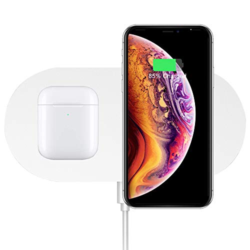 ایگرد | قیمت و خرید Dual Wireless Charger, COSOOS Double Qi Fast Charging  Pad 20W Max Compatible with iPhone 12/12 Pro/12 Pro Max/12 Mini/11/11 Pro  Max/XS, Galaxy S20/Note 10, AirPods Pro, Galaxy