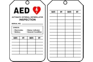 CPR SAVERS AED Inspection Tags - 5 Pack
