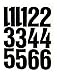 Chartpak Self-Adhesive Vinyl Numbers, 4