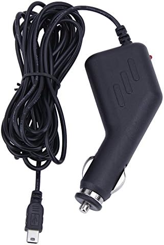 Amebay 10 Feet Long,5v Mini USB Car Charger 5 Pin Mini USB Vehicle Power Adapter for GPS Navigation Dash Cam