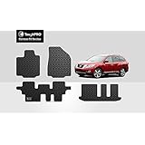 ToughPRO Floor Mats 1st + 2nd + 3rd Row Compatible with Nissan Pathfinder - All Weather - Heavy Duty - (Made in USA) - Black Rubber - 2013, 2014, 2015, 2016, 2017, 2018, 2019, 2020