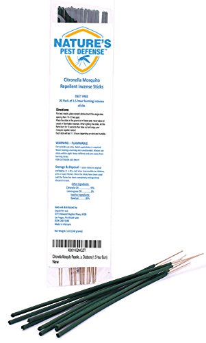 Citronella mosquito repellent sticks (20 count), perfect for outdoors camping BBQs patios decks, more portable than citronella candles or mosquito coils, helps repel flies insects bugs (1.5 Hr) Citronella mosquito repellent sticks (20 count), perfect for outdoors camping BBQs patios decks, more portable than citronella candles or mosquito coils, helps repel flies insects bugs (1.5 Hr)