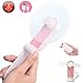 ANUOEXGO Mini Handheld Fan, Personal Portable Cooling Fan Foldable Desktop Table Electric Fan USB Rechargeable Air Conditioning Fan Strong Wind Adjustable 2 Speeds Pocket Size Gift for Office