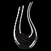 Zalik Wine Decanter U Shaped Horn Design - Superior Quality Crystal Hand Made Wine Aerator large Wine Carafe Holds 1800 ML - Lead Free The Premium Gift For Wine Lovers