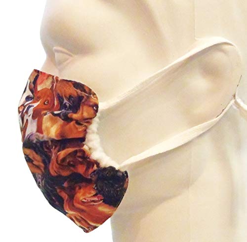 Dogs Brown Dust and Allergy Mask - by Breathe Healthy. Comfortable, Reusable Face Mask - Ideal for Dog Grooming - Protection from Dander, Hair, Dust, Pollen, Allergens and Germs