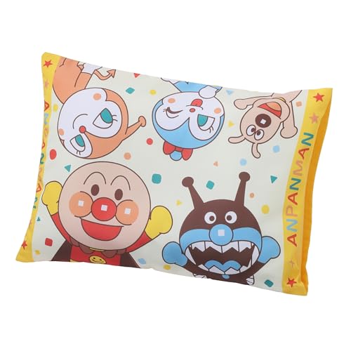 nishikawa 【 西川 】 アンパンマン こども用 枕 37X27cm 洗える 取り外せるカバー付き お子さまの頭にフィット 子供用 クリーム LH63122070