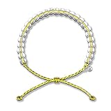 4Ocean Bracelet with Charm Made from 100% Recycled Material Upcycled Jewelry Seabirds (Yellow)