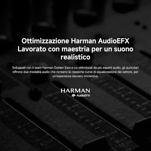 Buds 6, Auricolari True Wireless, Cancellazione del Rumore con 3 Microfoni, Harman AudioEFX, Circuito Magnetico Triplo, 35 Ore di Riproduzione, Tramite App, IP54, Nero