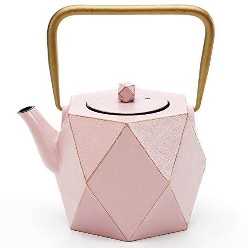 Toptier Cast Iron Teapot, Stovetop Safe Japanese Cast Iron Tea Kettle